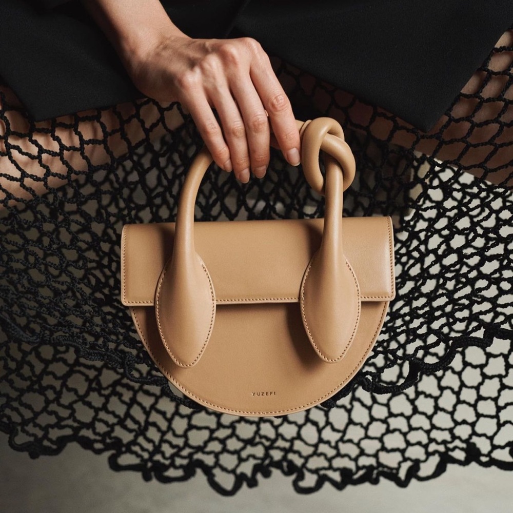 Yuzefi Cappuccino Dolores Pretzel Bag